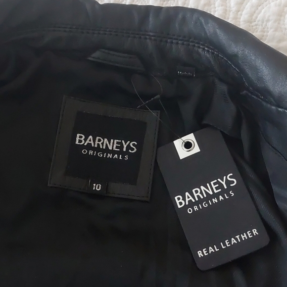 Barneys Moto Black Leather Jacket - Picture 8 of 10